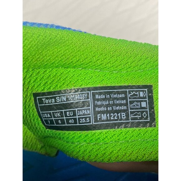 TEVA Manatee Sandals US7 EU40 Hiking Waterproof Outdoors Blue Green EUC - Picture 7 of 9